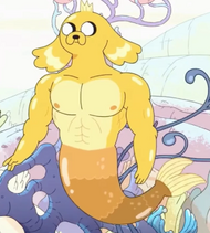 Jake como una sirena en el especial "Juntos de Nuevo"