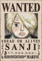 Cartel de Se Busca de Sanji.