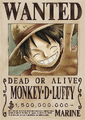 Cartel de Se Busca de Luffy tras el arco de Whole Cake.