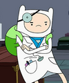 Finn como Doctor en el episodio "Su Héroe"