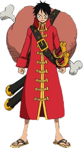 Segundo outfit de Luffy en Film Z.