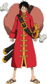 Segundo outfit de Luffy en Film Z.