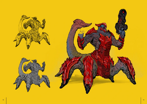 Primer concepto de un Aracnoide adulto en Serious Sam 4.