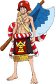 Primer outfit de Luffy en Film Gold.