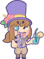 Diseño de Hat Kid en Here Comes Niko