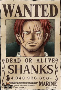 Cartel de Se Busca de Shanks.