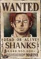Cartel de Se Busca de Shanks.