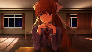 Monika frente al Jugador
