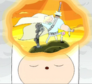Finn pensando en su yo adulto