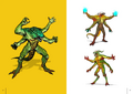 Concepto temprano del Reptiloide Aludrano Común en Serious Sam 4