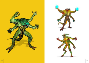 Concepto temprano del Reptiloide Aludrano Común en Serious Sam 4