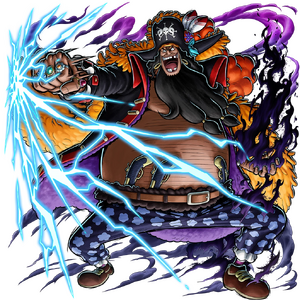 Outfit Post-Timeskip de Barbanegra en Bounty Rush.