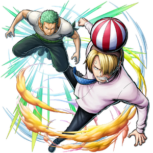 Zoro y Sanji durante el Davy Back Fight.